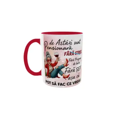 De astazi sunt pensioanara, cana ceramica, 330ml, cgs1836